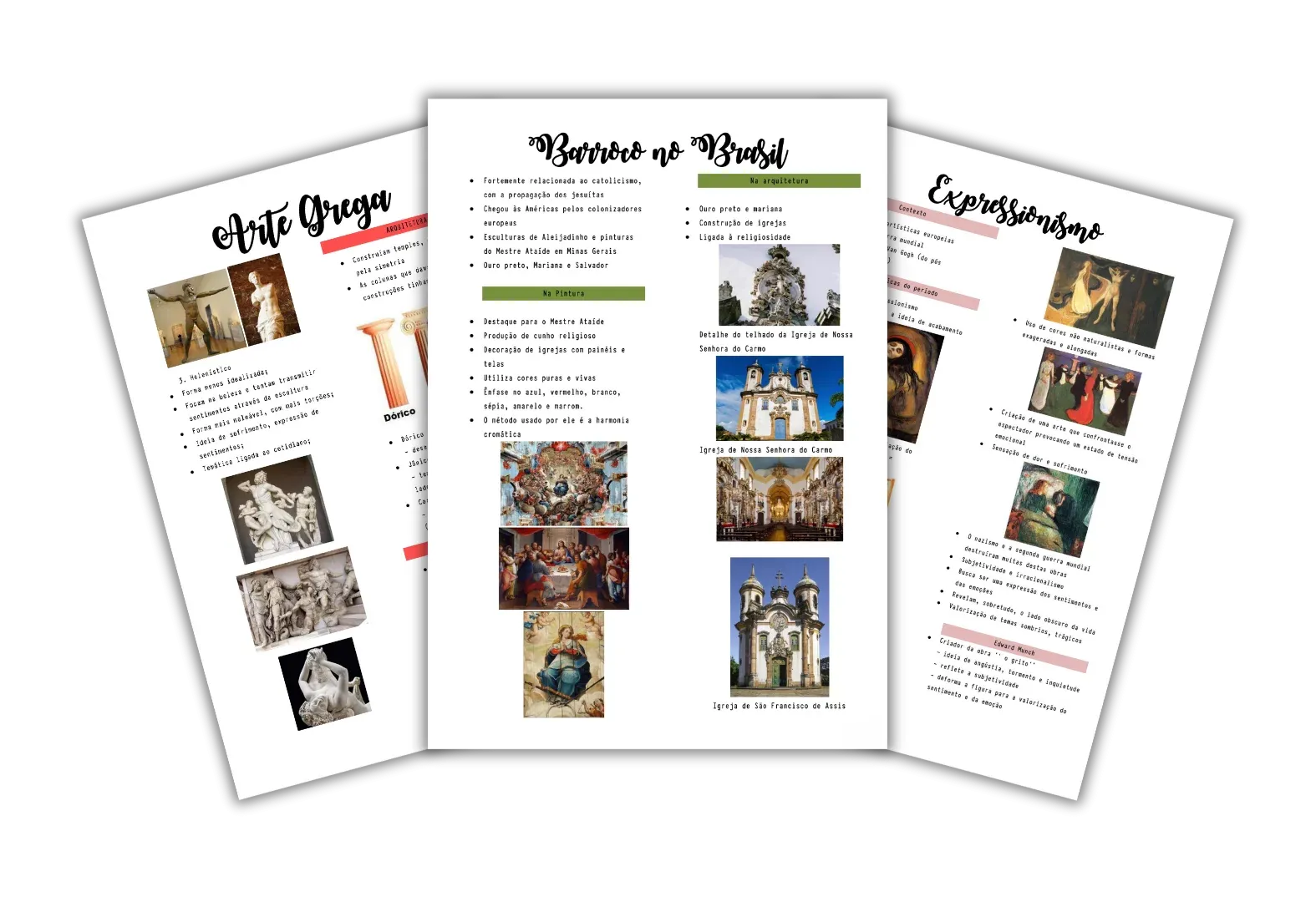 Capa do resumo de Artes